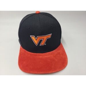 Vintage Virginia Tech Hokies Headmaster Snapback Hat Cap Wool Blend NCAA Black